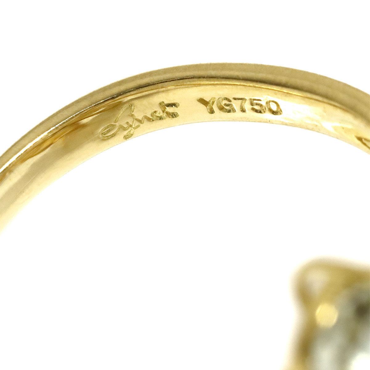 Citrine Diamond 0.20ct Multi Stone Ring 18K YG Size4.75-5(US)