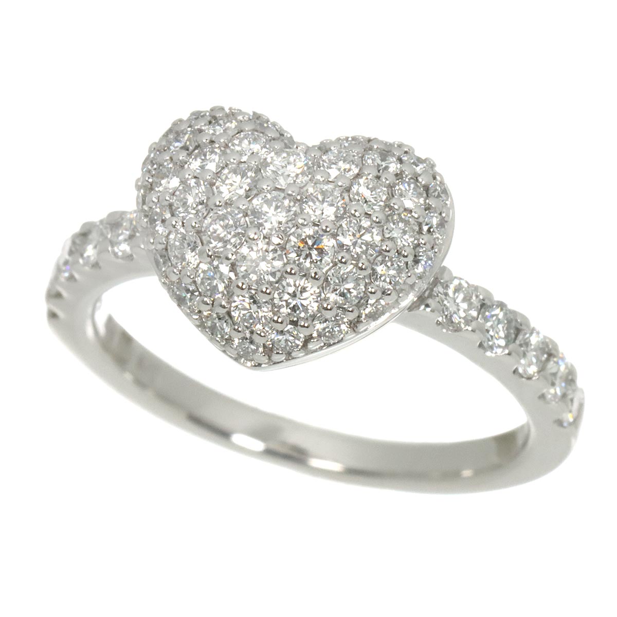 Diamond 0.75ct Ring 18K WG 750 Size5.25(US)