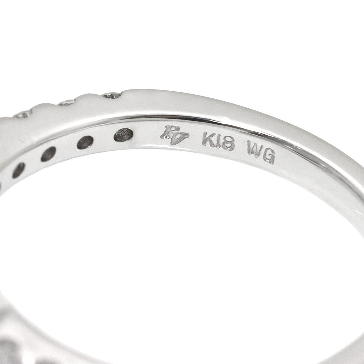 Diamond 0.75ct Ring 18K WG 750 Size5.25(US)