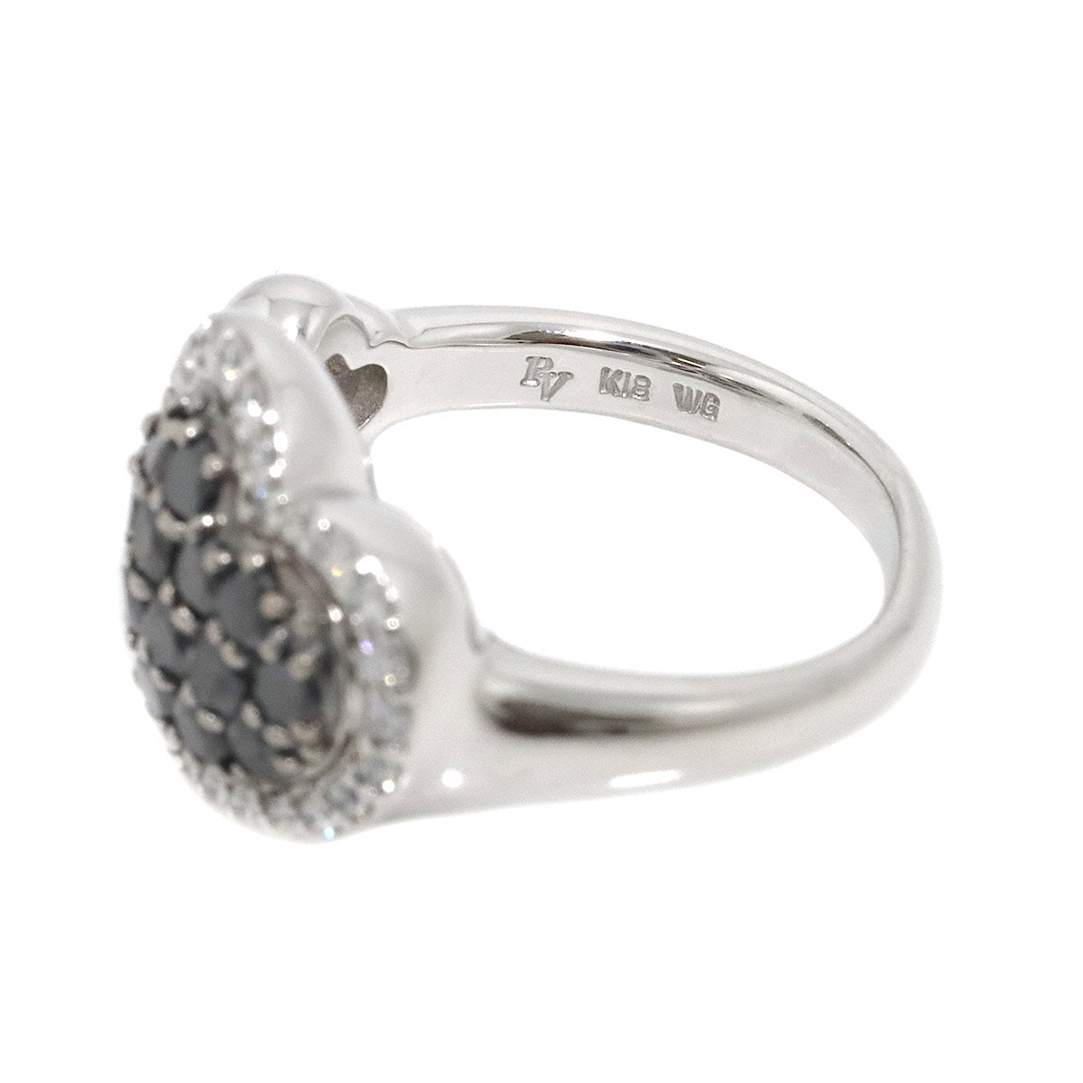 Diamond 0.64ct/0.23ct Ring 18K WG 750 Size5.25(US)