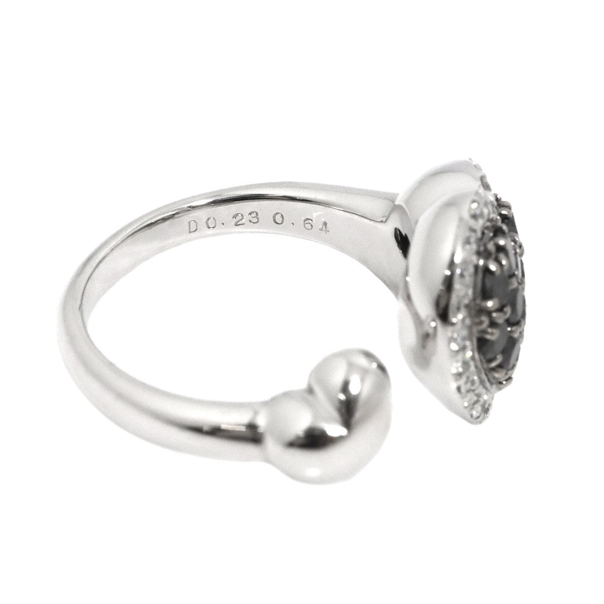 Diamond 0.64ct/0.23ct Ring 18K WG 750 Size5.25(US)