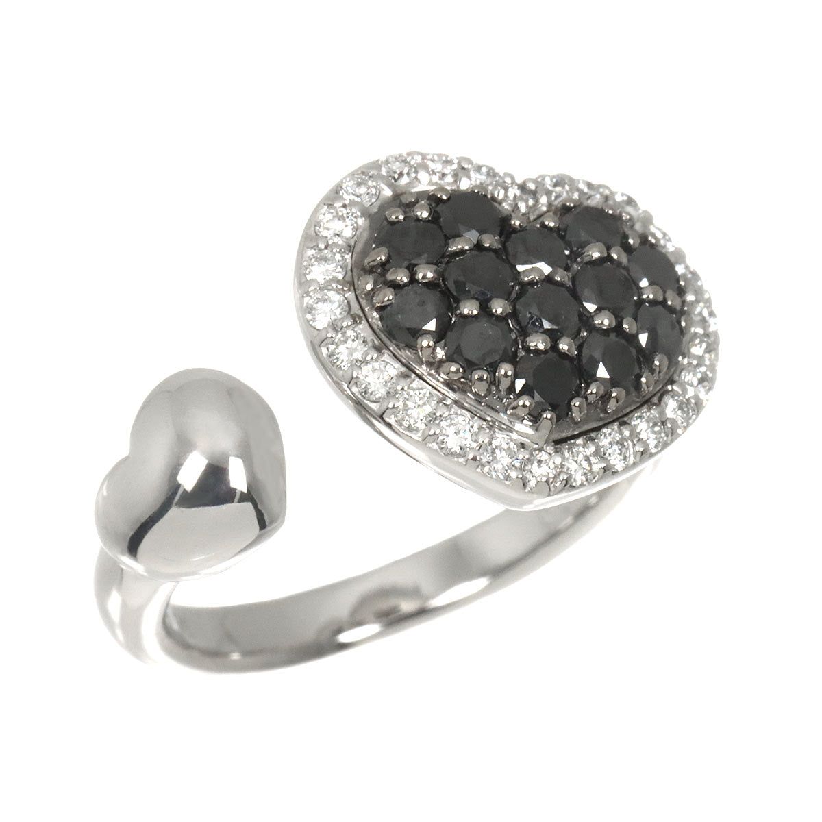 Diamond 0.64ct/0.23ct Ring 18K WG 750 Size5.25(US)