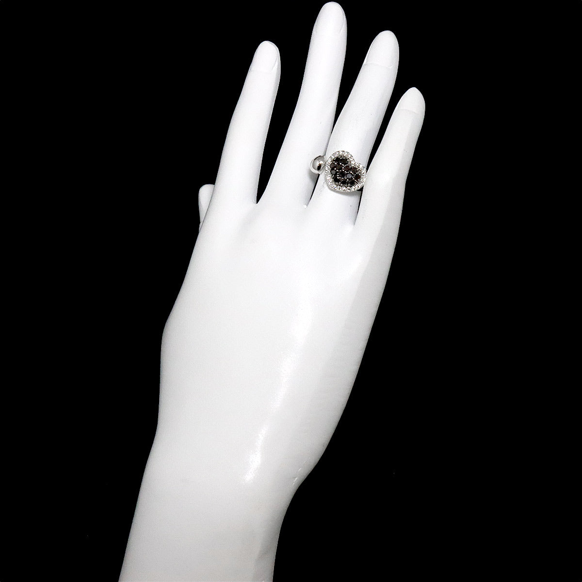 Diamond 0.64ct/0.23ct Ring 18K WG 750 Size5.25(US)