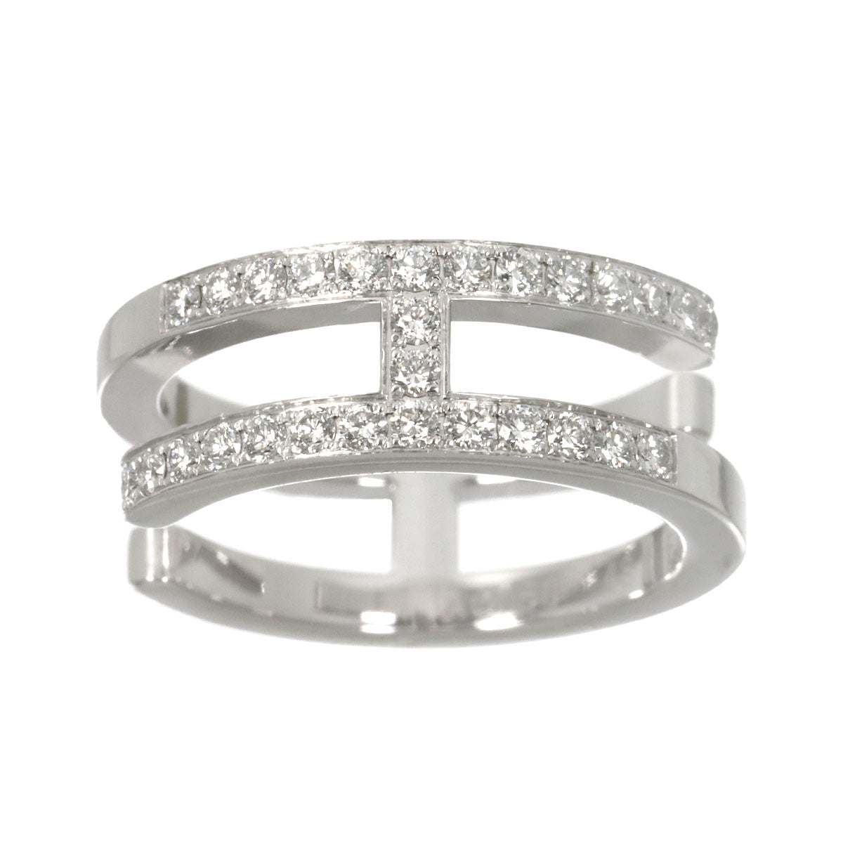 Alianne Diamond Ring 18K White Gold 750 Size48 4-4.5(US)