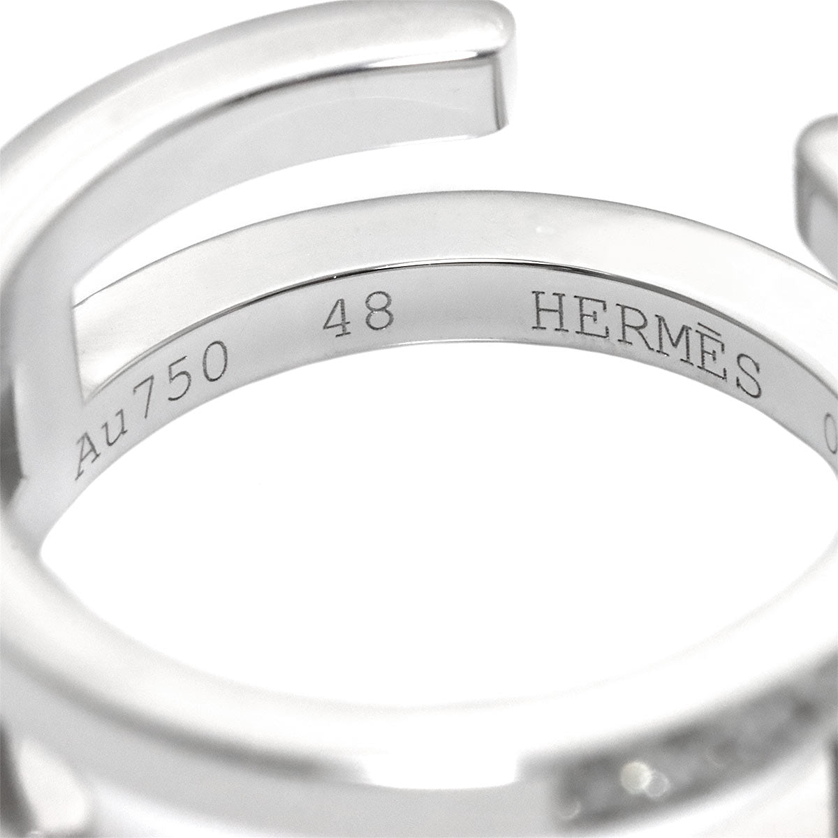 Alianne Diamond Ring 18K White Gold 750 Size48 4-4.5(US)
