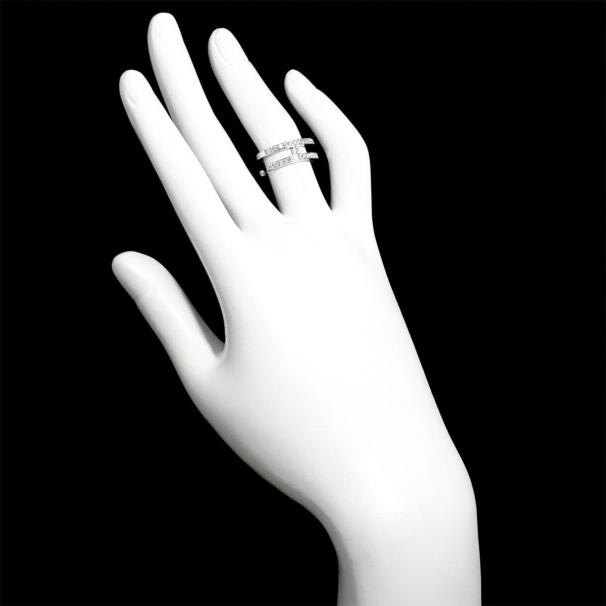 Alianne Diamond Ring 18K White Gold 750 Size48 4-4.5(US)
