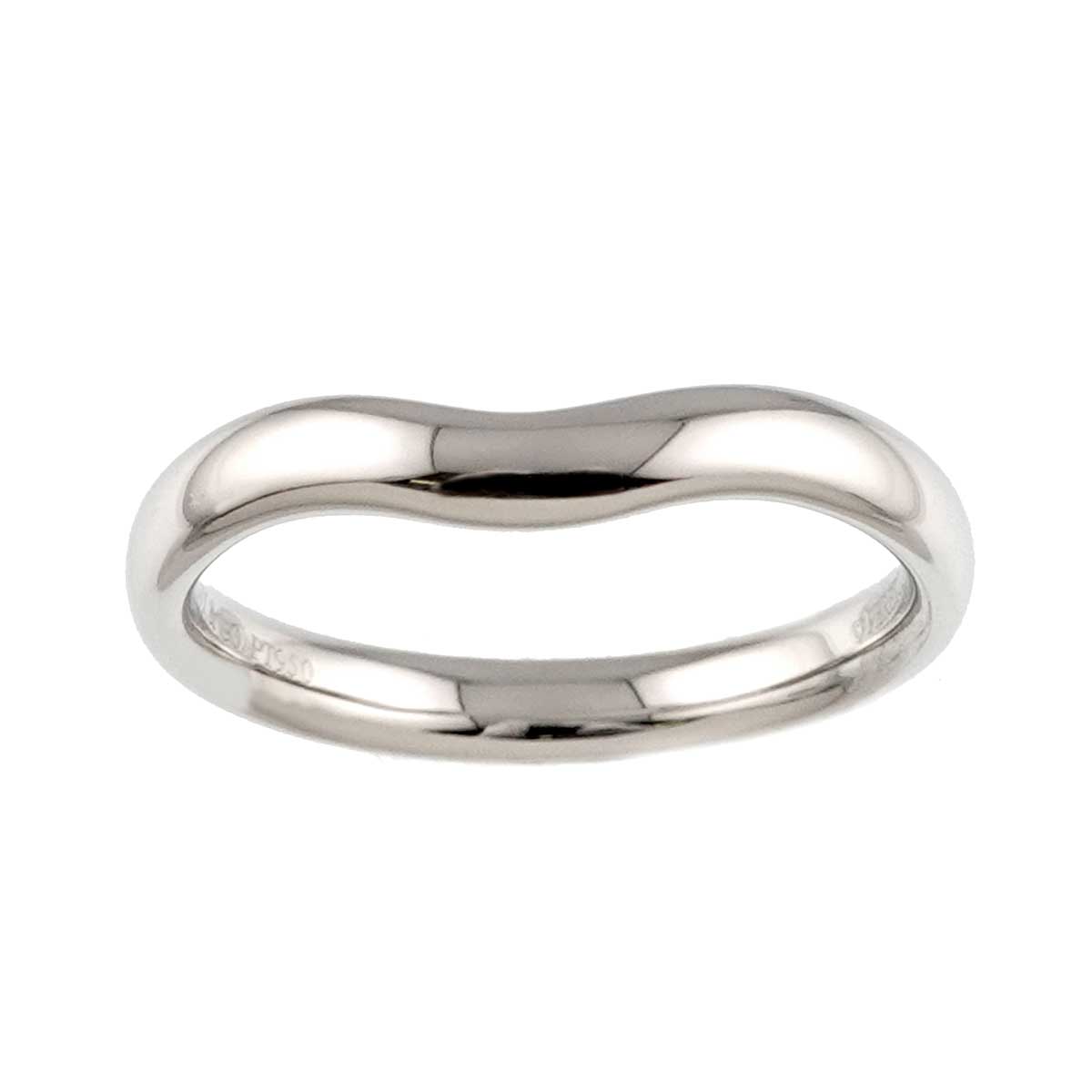 Wide Curved Band Ring Pt Platinum size7.25-7.5(US)