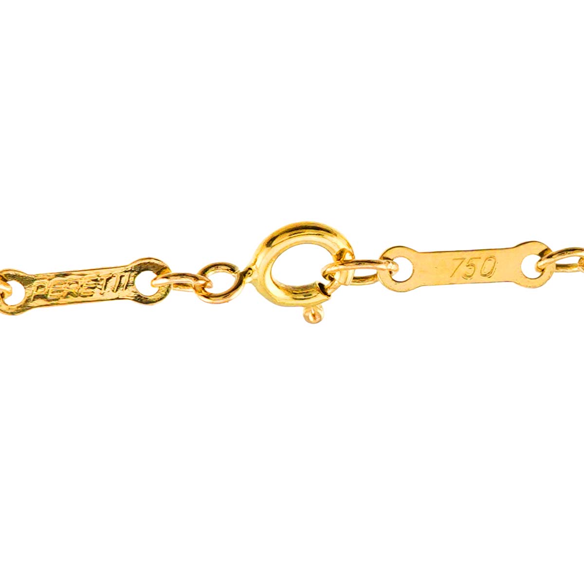 Double Teardrop Necklace 18K Yellow Gold 750