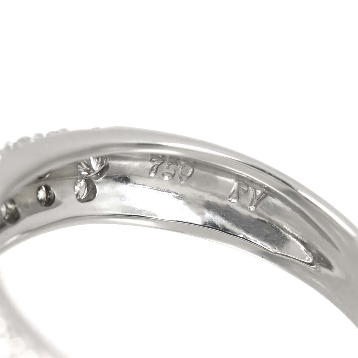 Diamond 1.21ct/0.35ct Ring 18K WG 750 Size6.25-6.5(US)