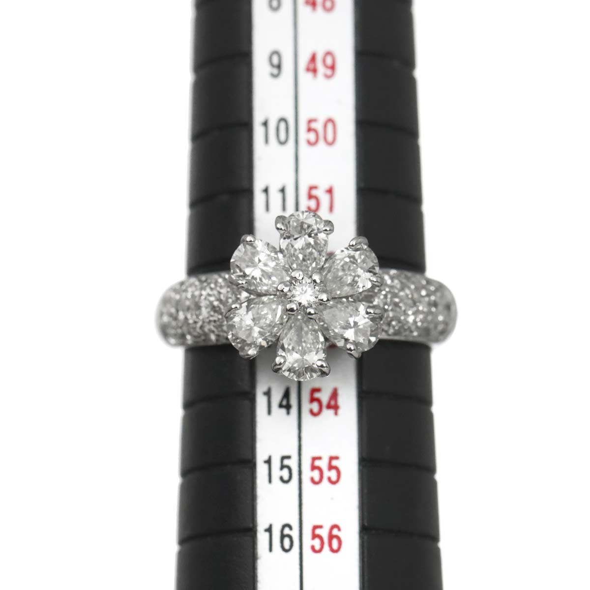 Diamond 1.21ct/0.35ct Ring 18K WG 750 Size6.25-6.5(US)