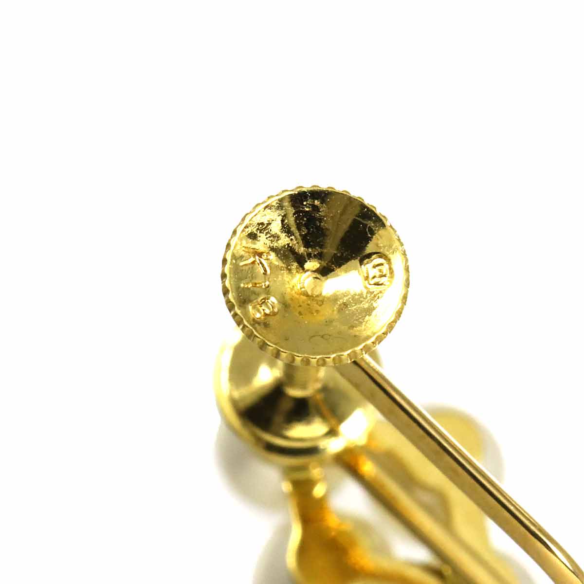 Akoya Pearl 6.5-3.5mm Diamond Earrings 18K Yellow Gold 750