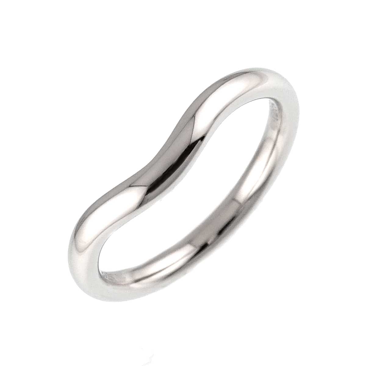 Curved Band Ring Platinum size3.25(US)