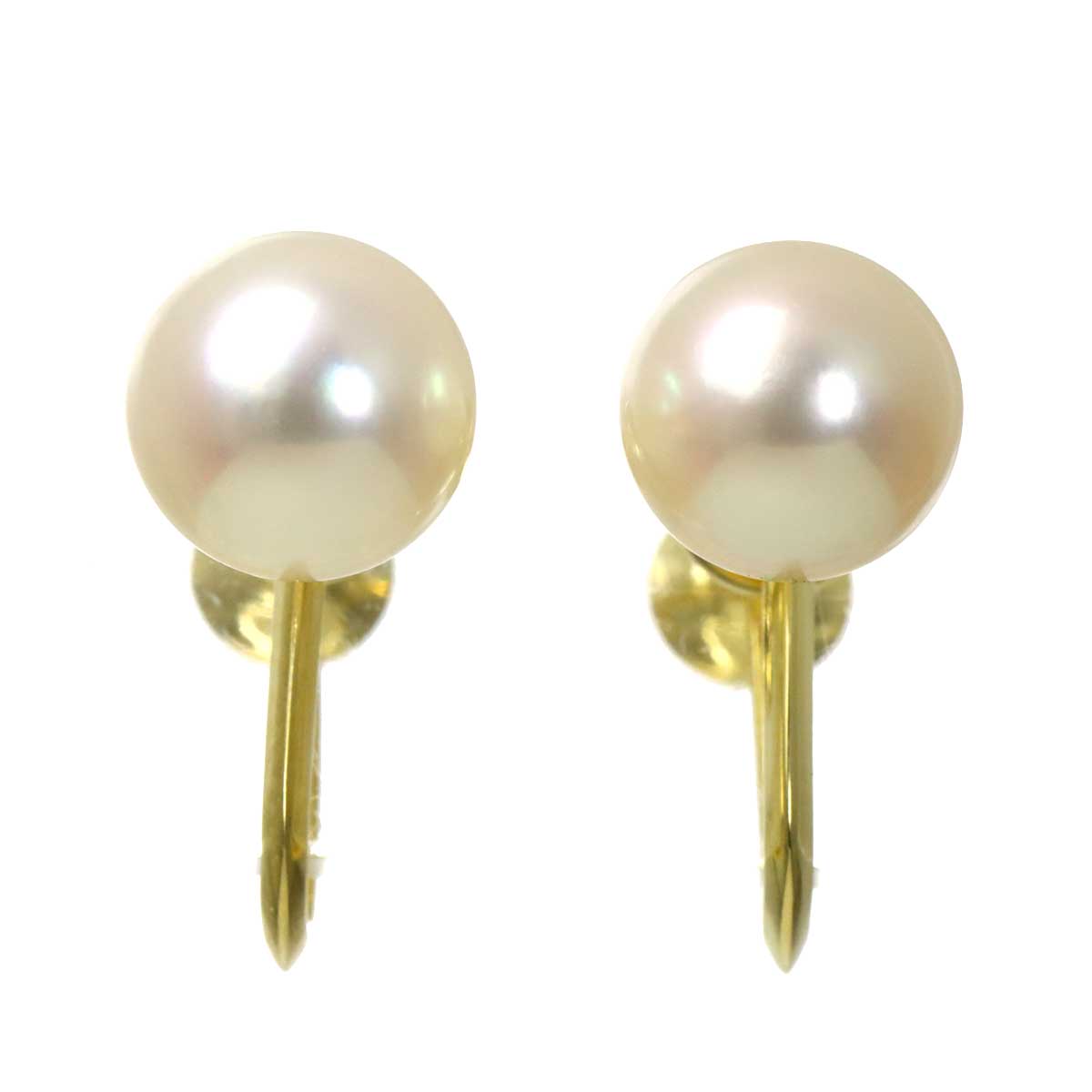 Akoya Pearl 7.9-7.7mm Earrings 14K Yellow Gold 585