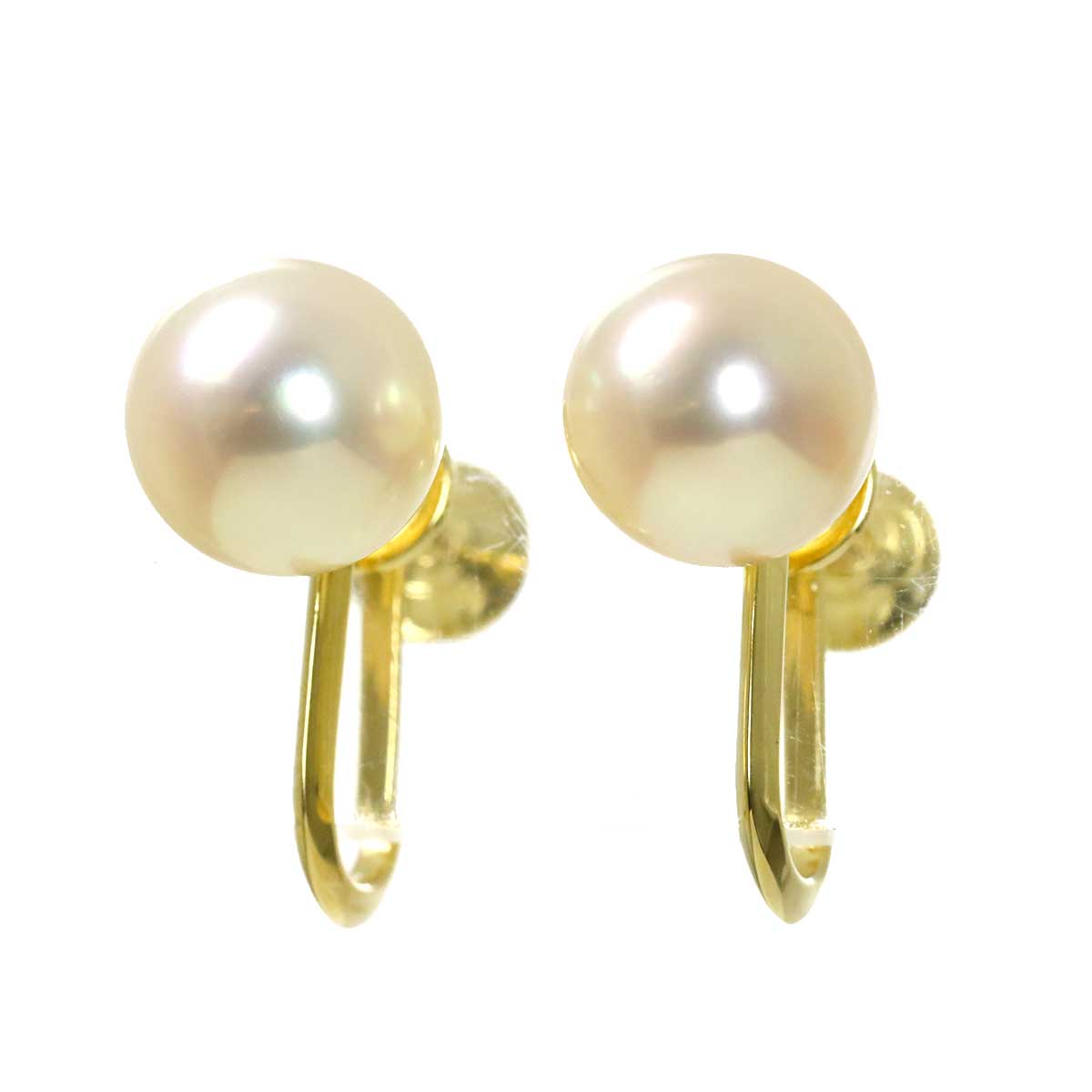 Akoya Pearl 7.9-7.7mm Earrings 14K Yellow Gold 585
