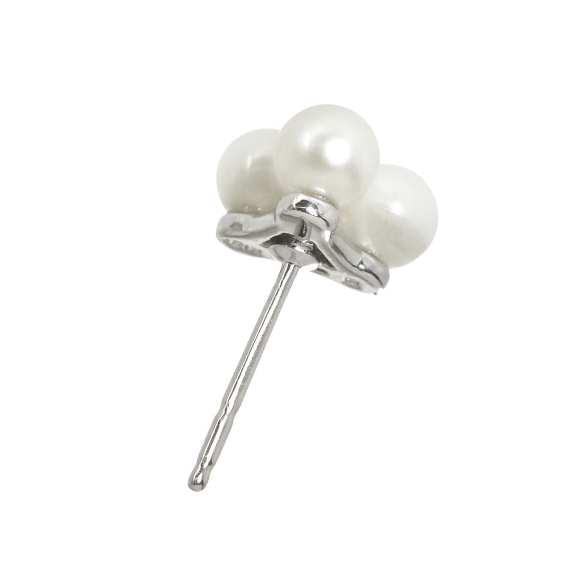Akoya Pearl Diamond Earring Pierced 18K WG One piece only
