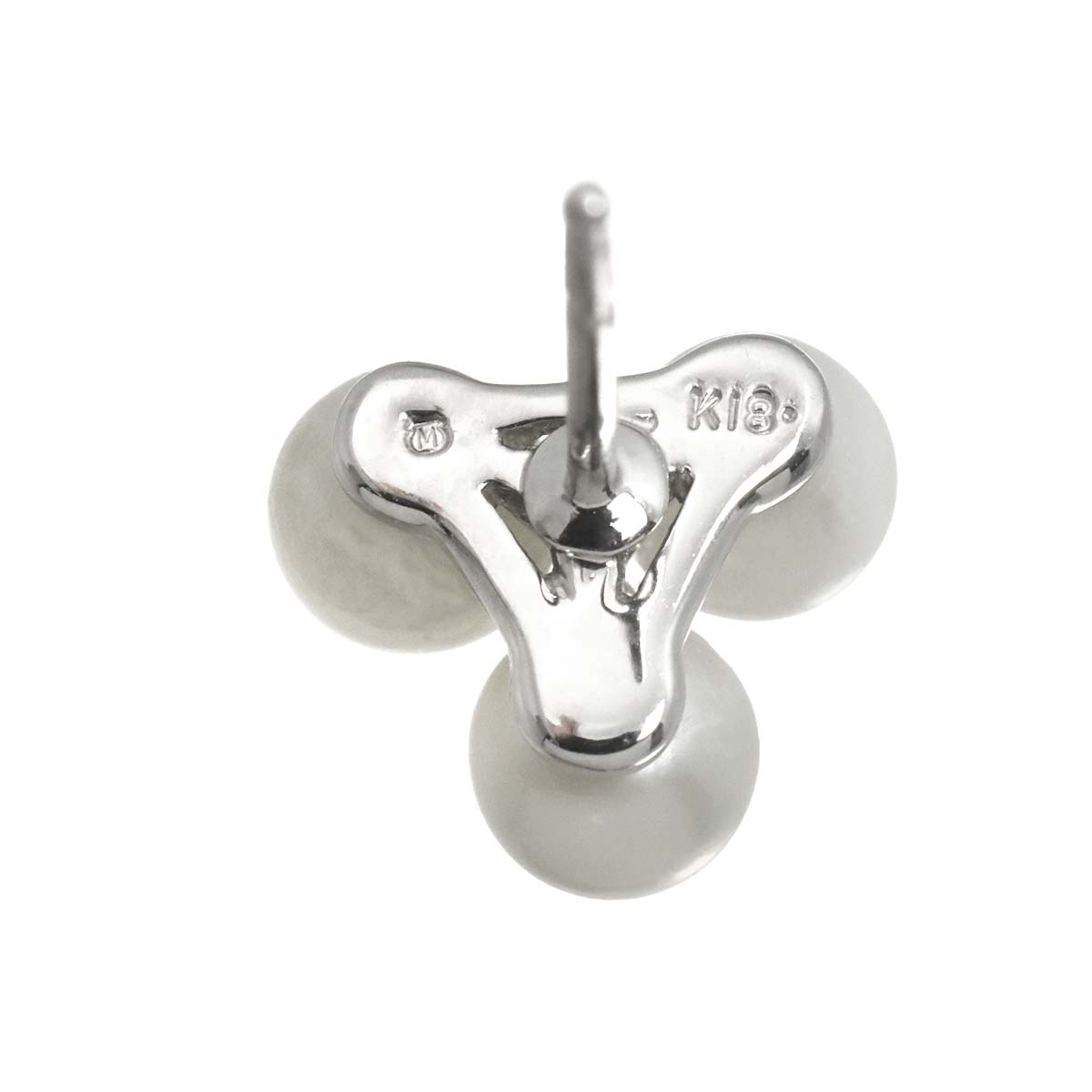 Akoya Pearl Diamond Earring Pierced 18K WG One piece only