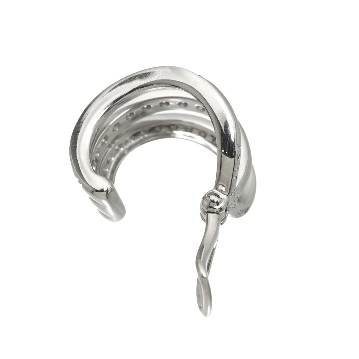Diamond 0.57ct Earring Clip on 18K WG 750 One Piece only