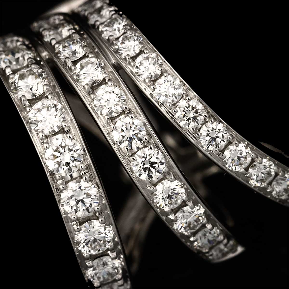 Diamond 0.57ct Earring Clip on 18K WG 750 One Piece only