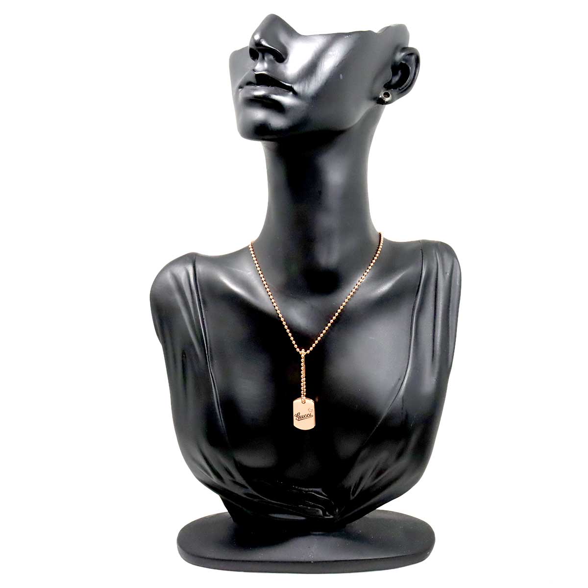 Dog tags Diamond Necklace 18K Pink Gold 750
