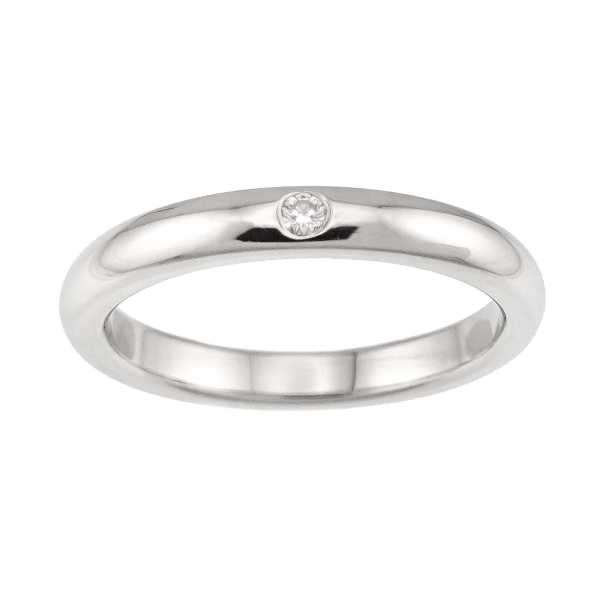 Stacking Band Ring Diamond 1P Platinum Size4.5(US)
