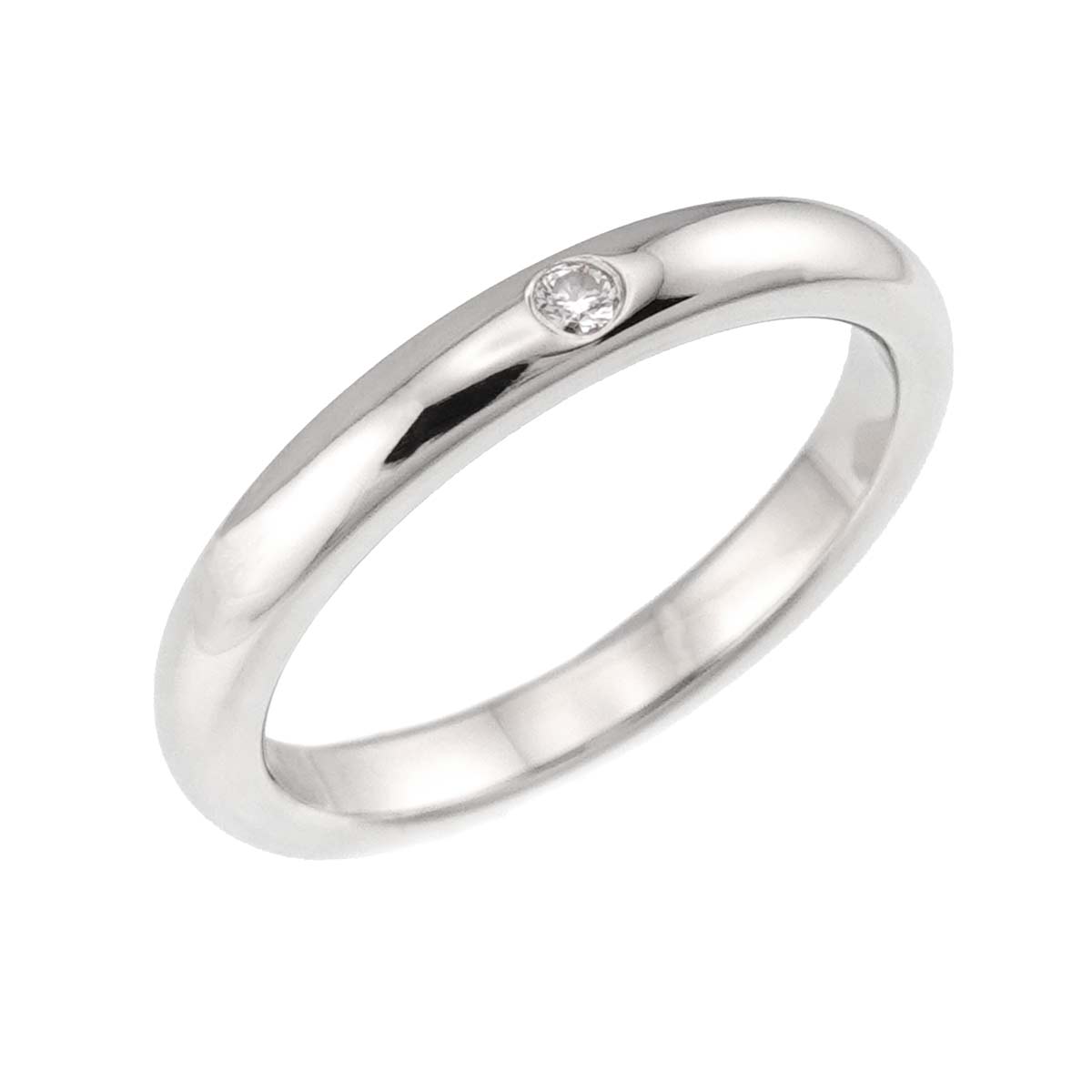 Stacking Band Ring Diamond 1P Platinum Size4.5(US)