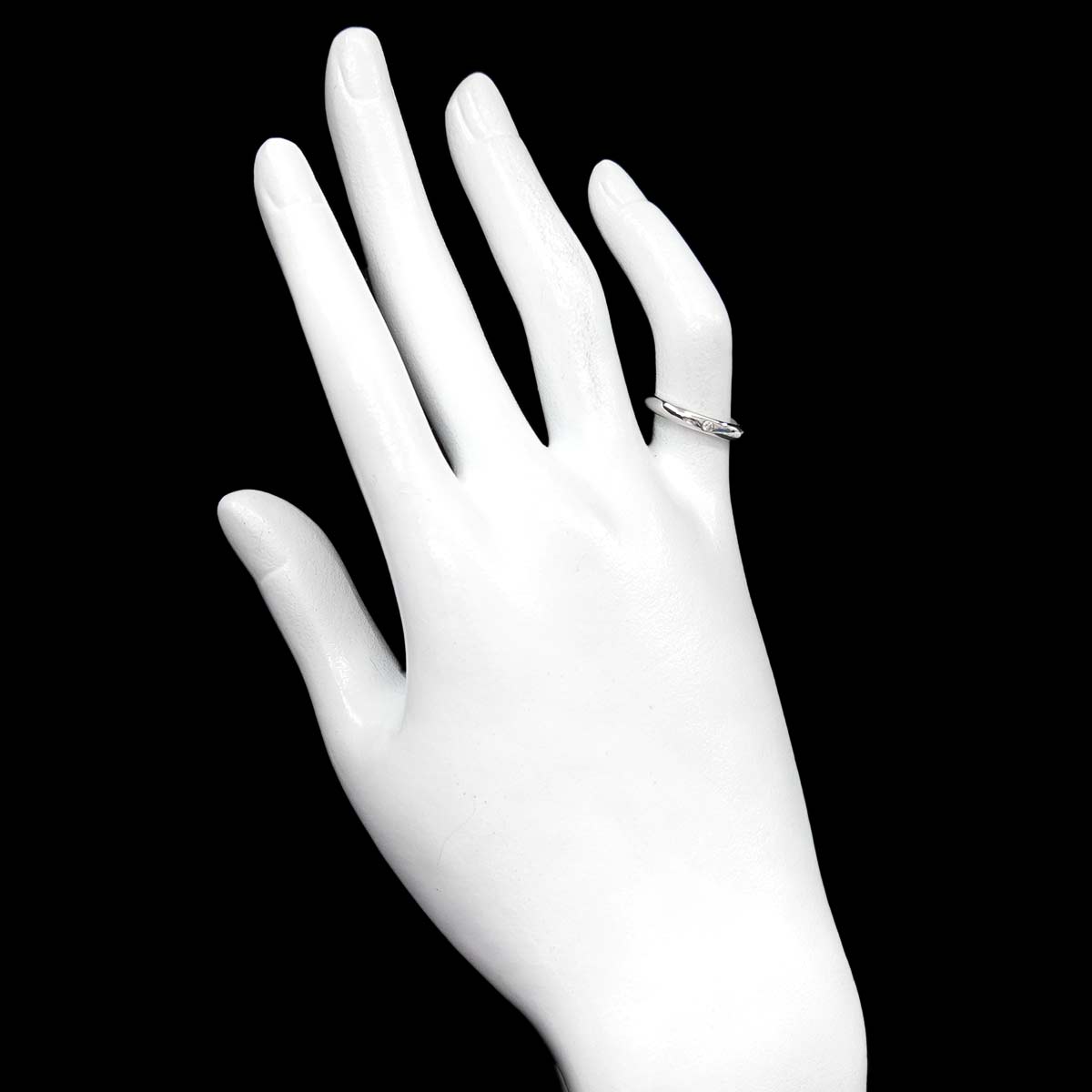 Stacking Band Ring Diamond 1P Platinum Size4.5(US)
