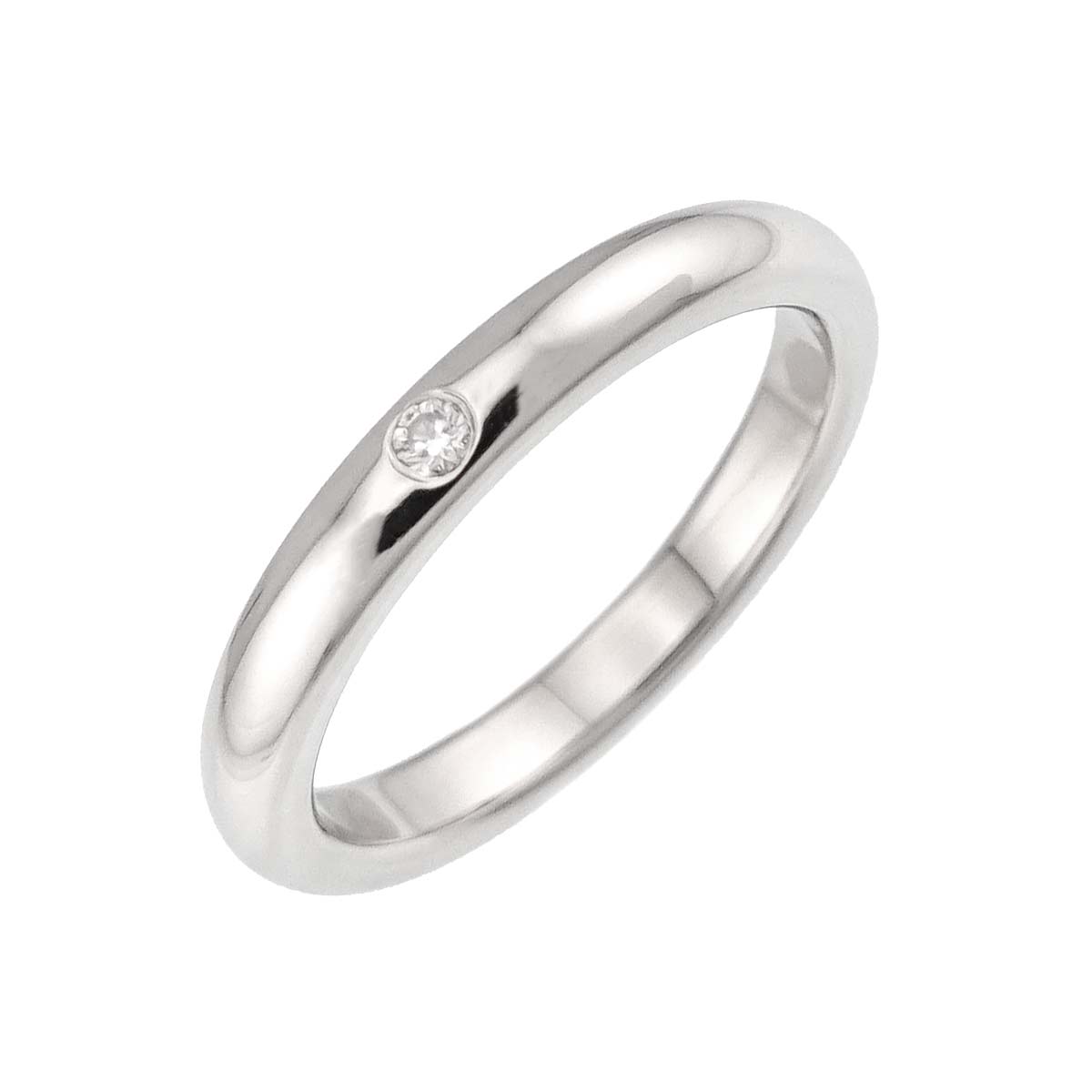 Stacking Band Ring Diamond 1P Platinum Size4.5(US)