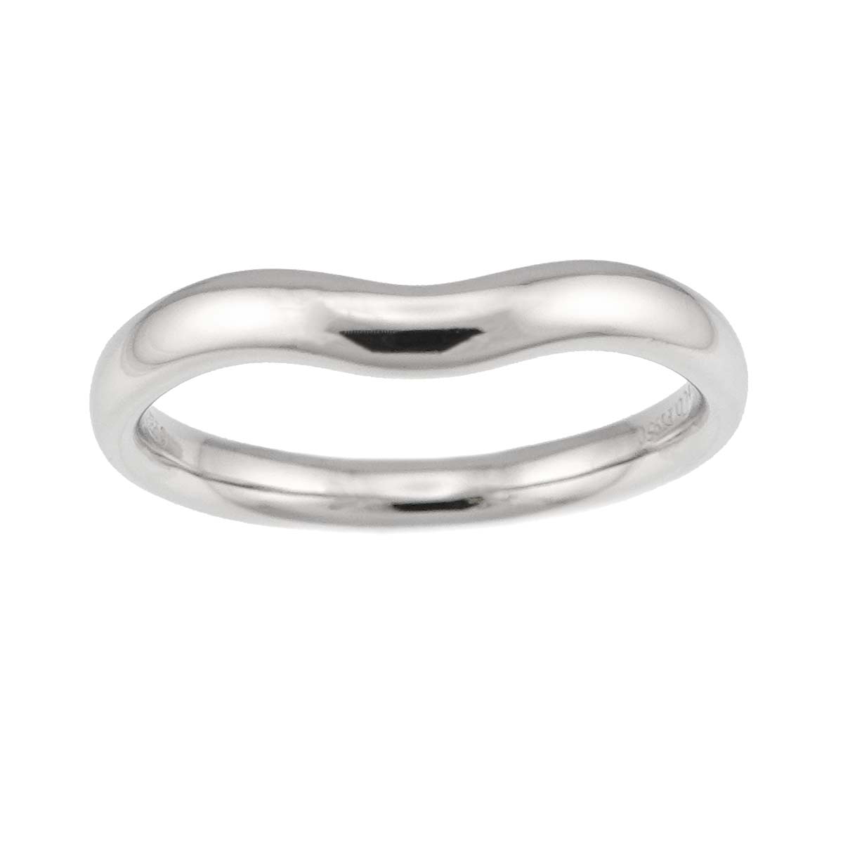 Wide Curved Band Ring Pt Platinum size8.25(US)