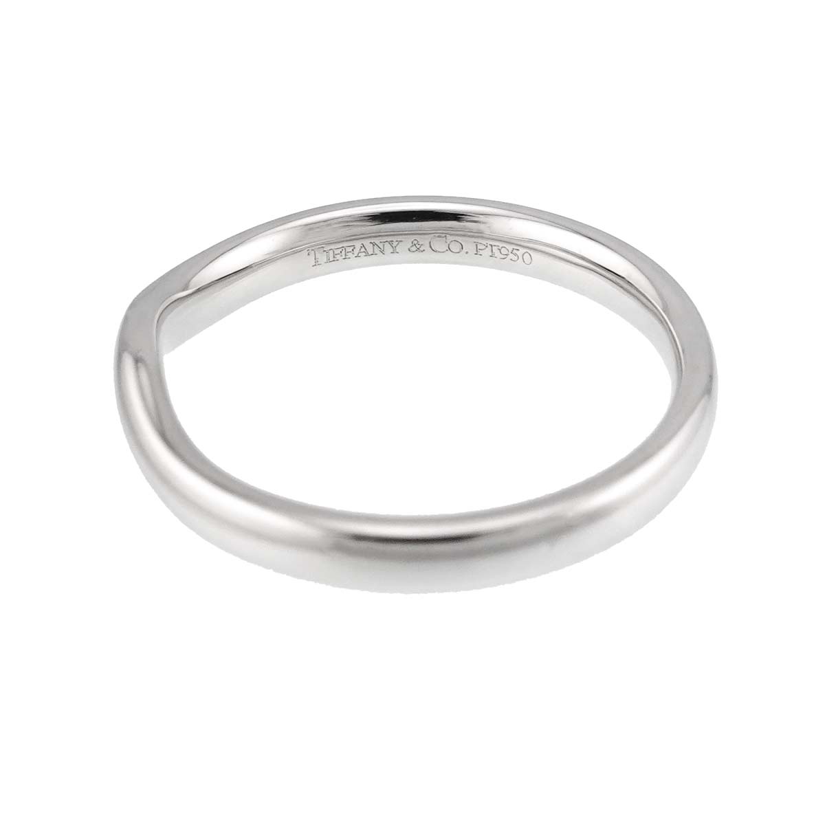 Wide Curved Band Ring Pt Platinum size8.25(US)