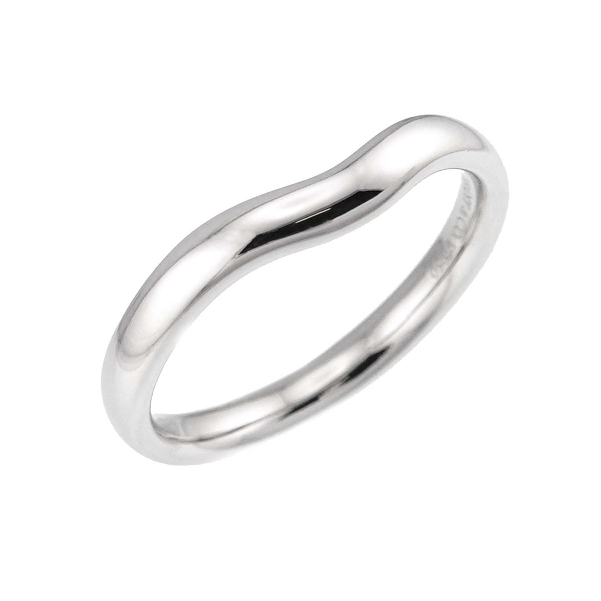 Wide Curved Band Ring Pt Platinum size8.25(US)