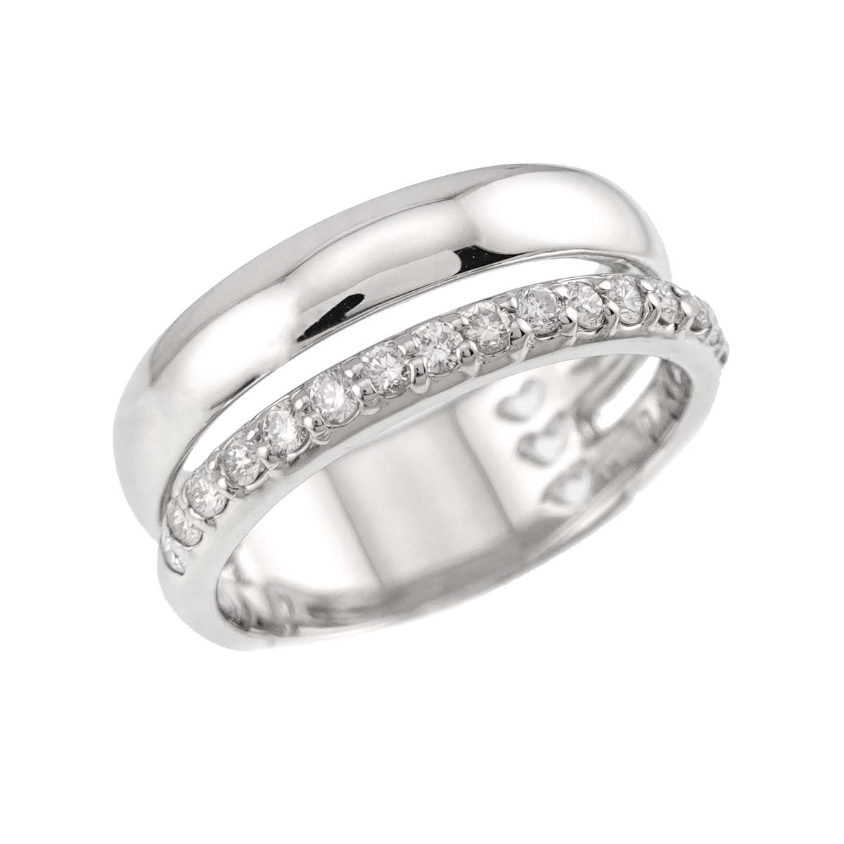 Diamond 0.27ct Ring 18K WG 750 Size5-5.25(US)