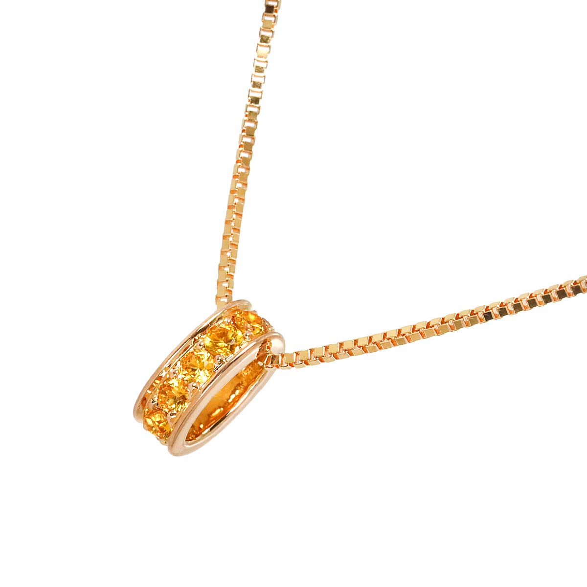 Sapphire Necklace 18K PG 750