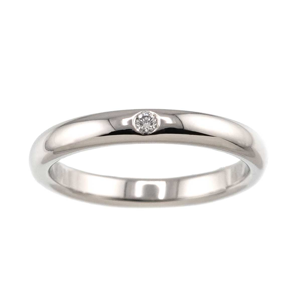 Stacking Band Ring Diamond 1P Platinum Size4.75-5(US)