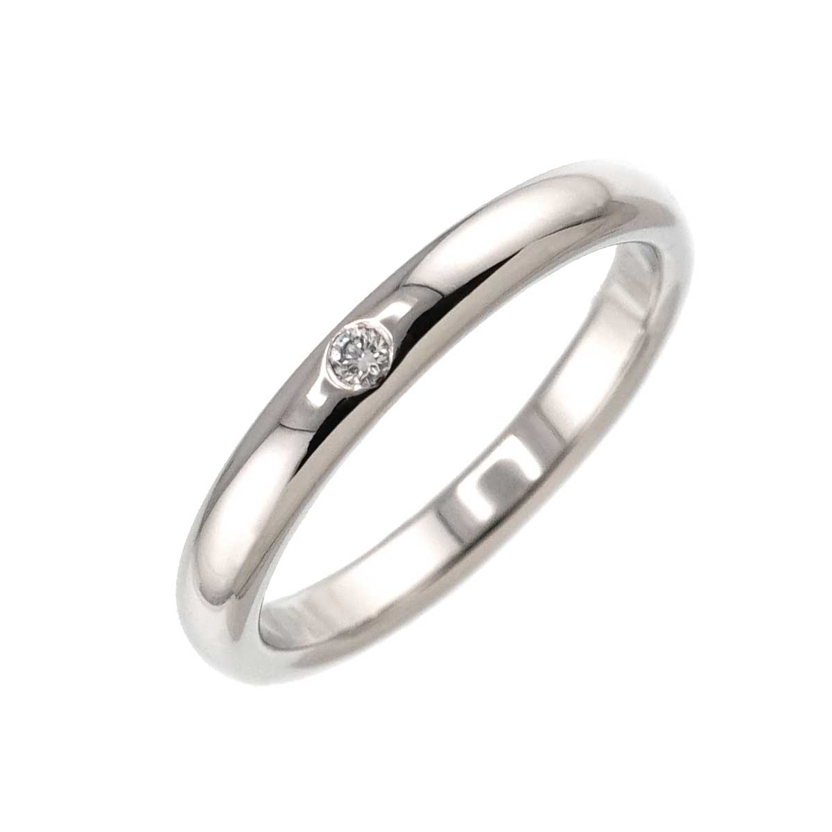 Stacking Band Ring Diamond 1P Platinum Size4.75-5(US)