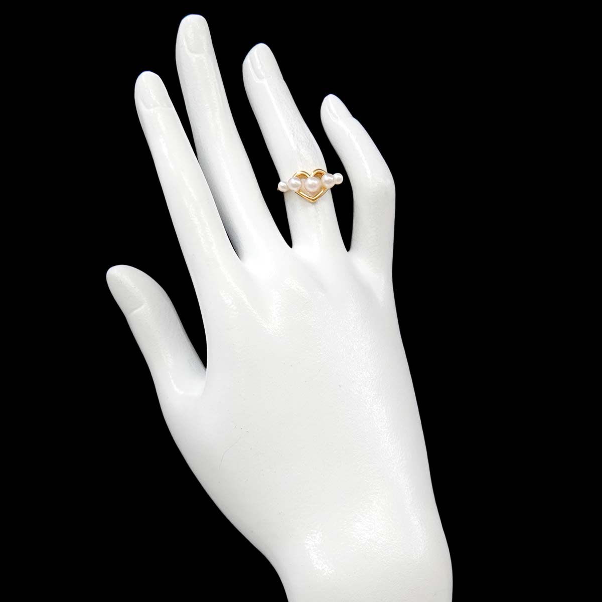 Akoya Pearl 4.4-3.0mm Ring 18K YG 750 Size4.75-5(US)