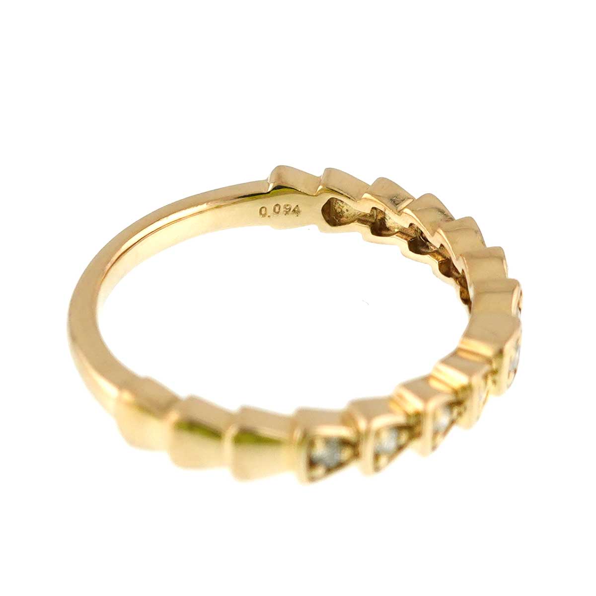 Diamond Ring 18K Yellow Gold 750 Size4.5(US)