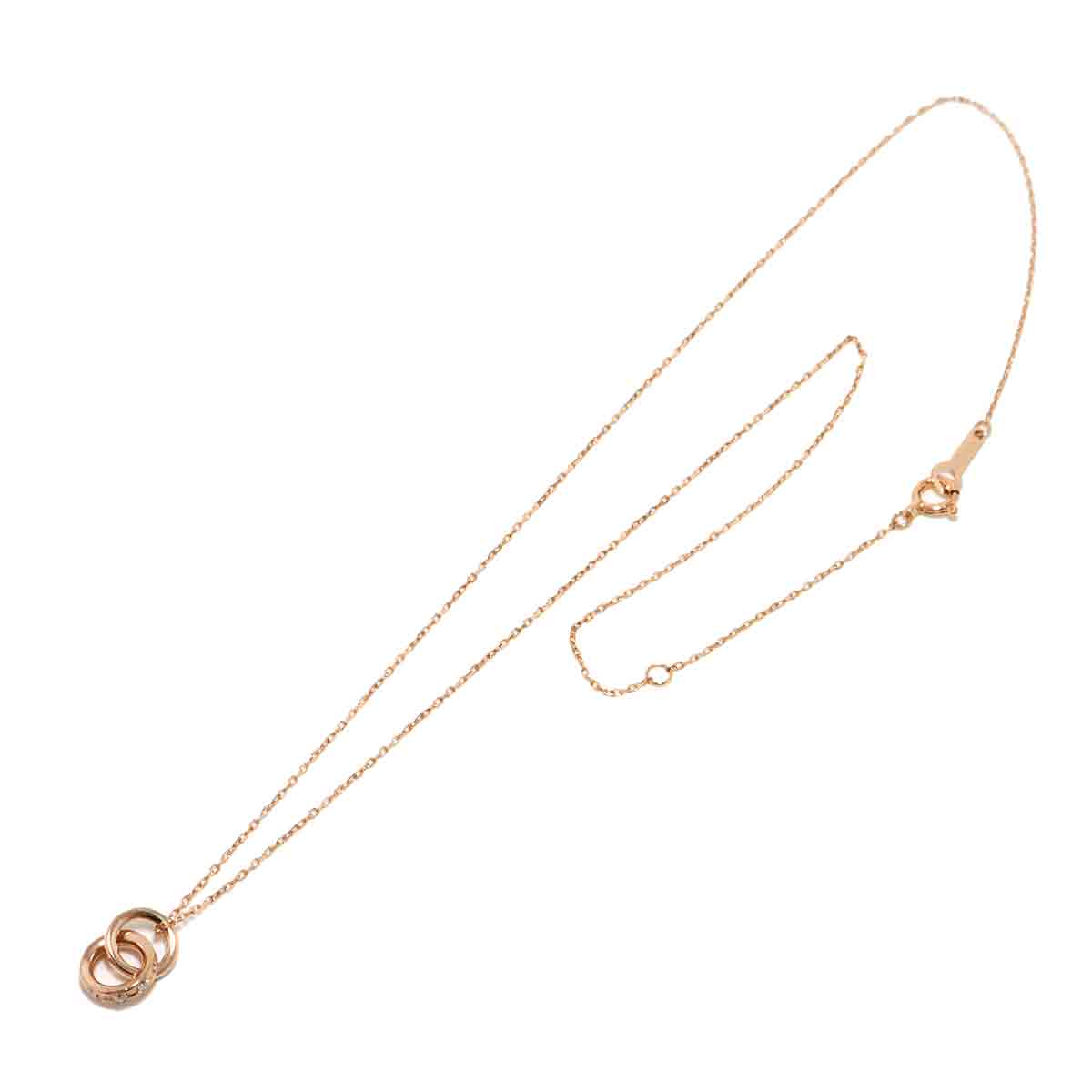 Diamond Necklace 18K Pink Gold 750