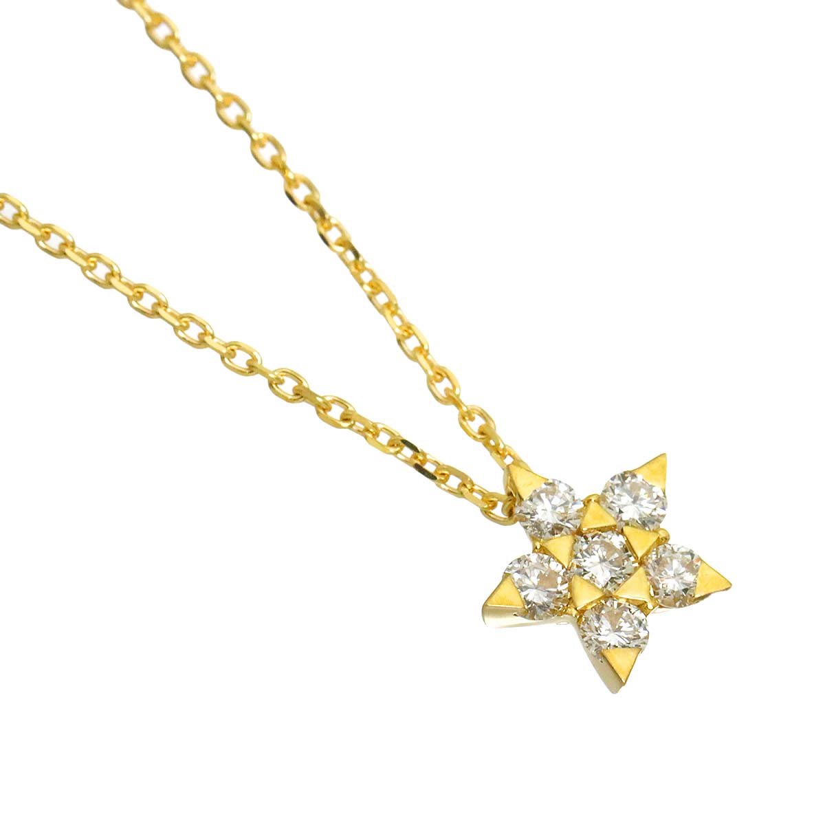 Diamond 0.15ct Necklace 18K YG 750