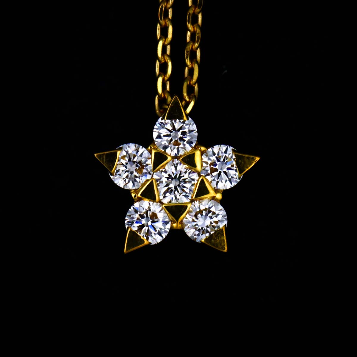 Diamond 0.15ct Necklace 18K YG 750