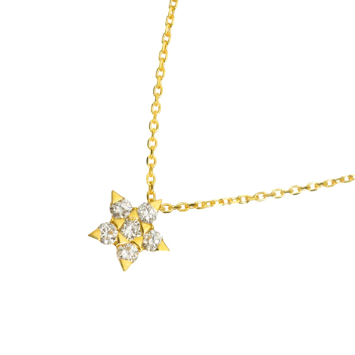 Diamond 0.15ct Necklace 18K YG 750