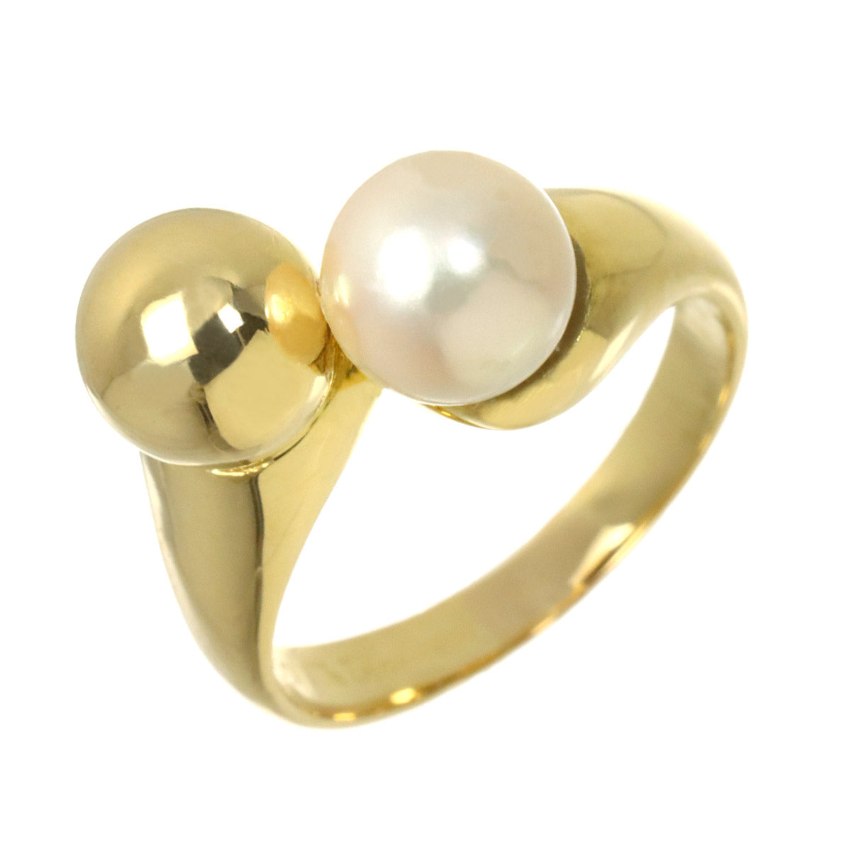 Akoya Pearl 7.0mm Ring 18K YG 750 5.25(US)