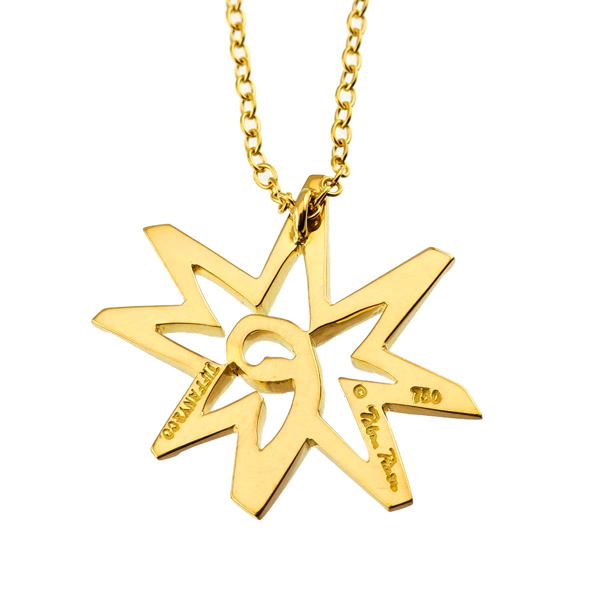 Volume Star Necklace 18K Yellow Gold 750