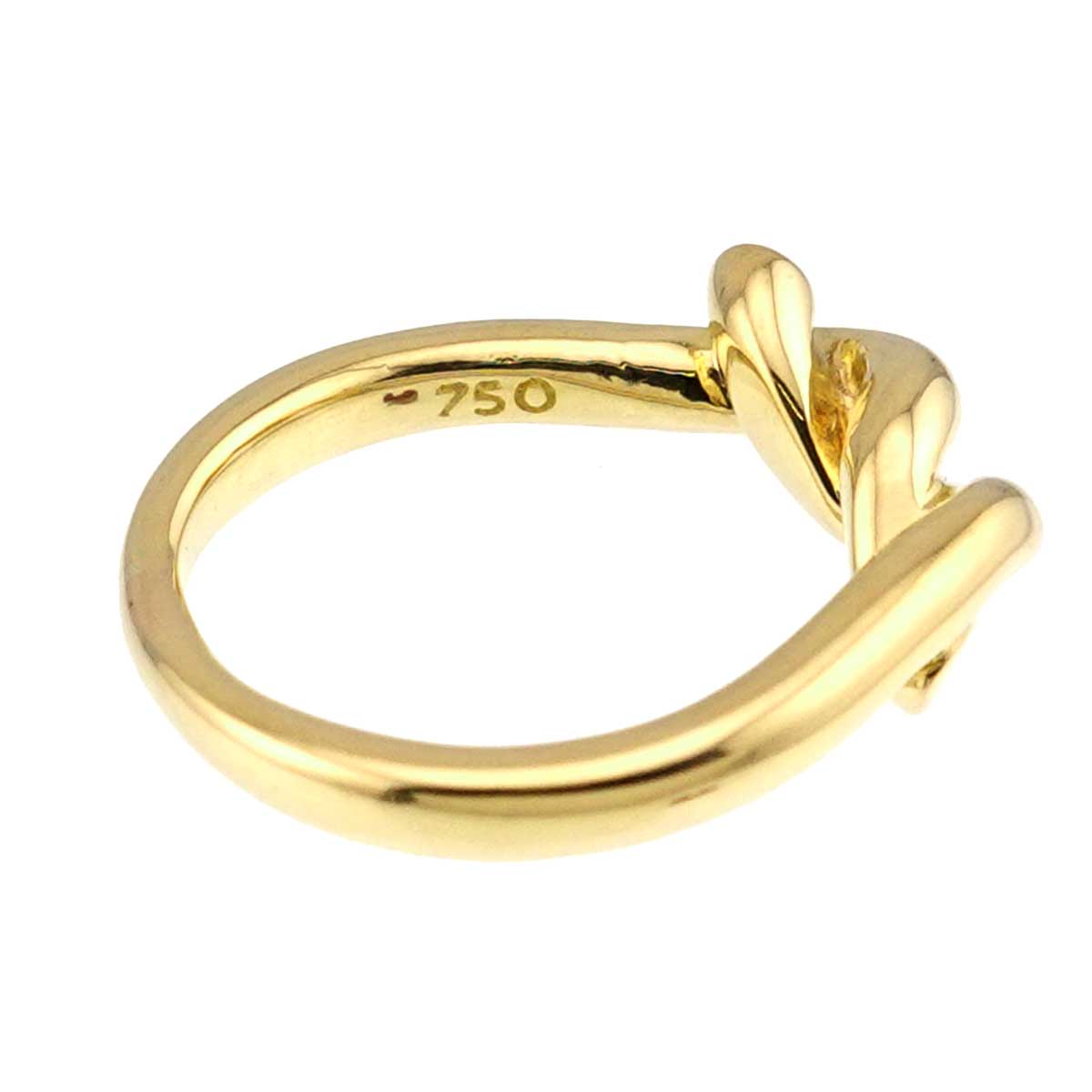 Twist knot Ring 18K Yellow Gold 750 size4.75-5(US)