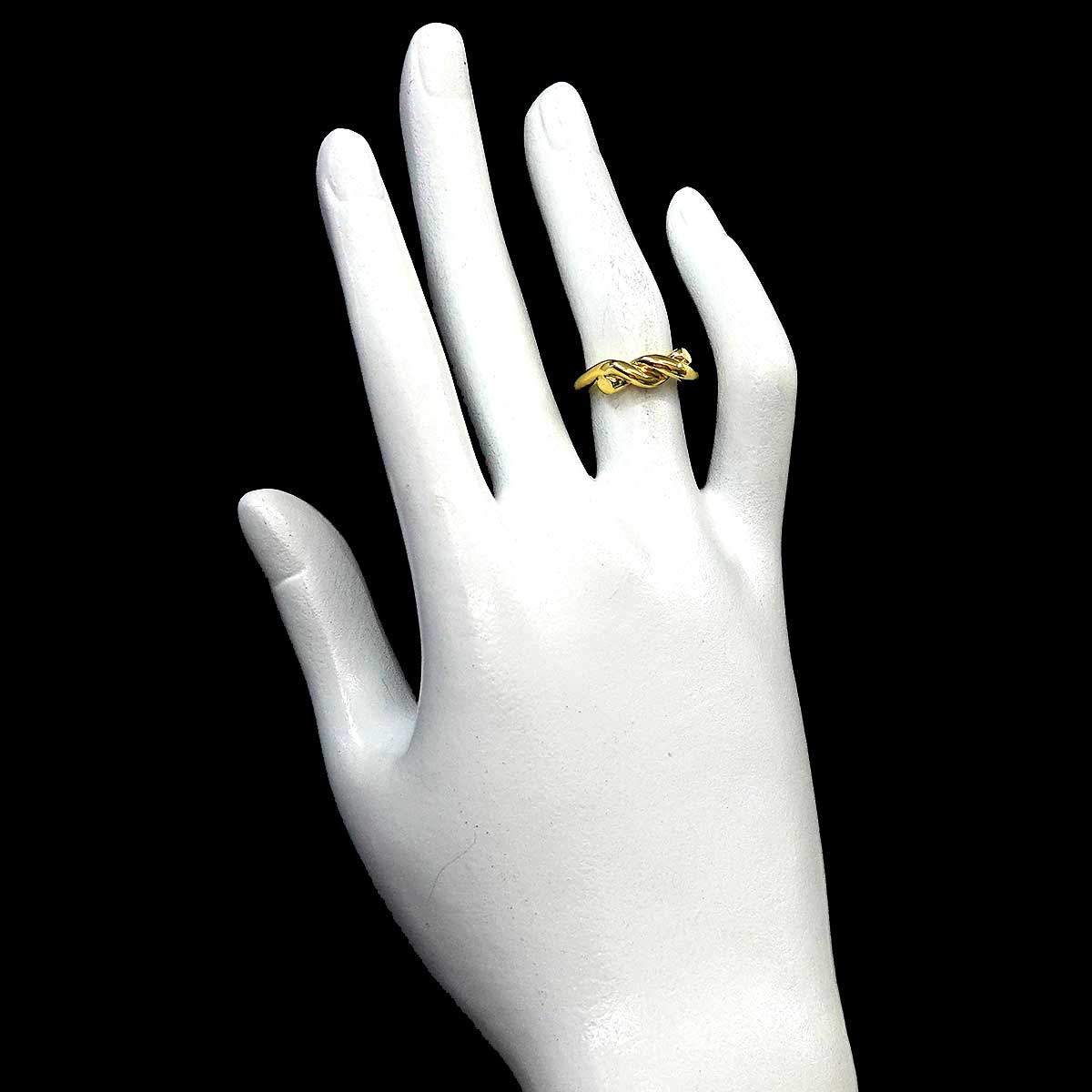 Twist knot Ring 18K Yellow Gold 750 size4.75-5(US)