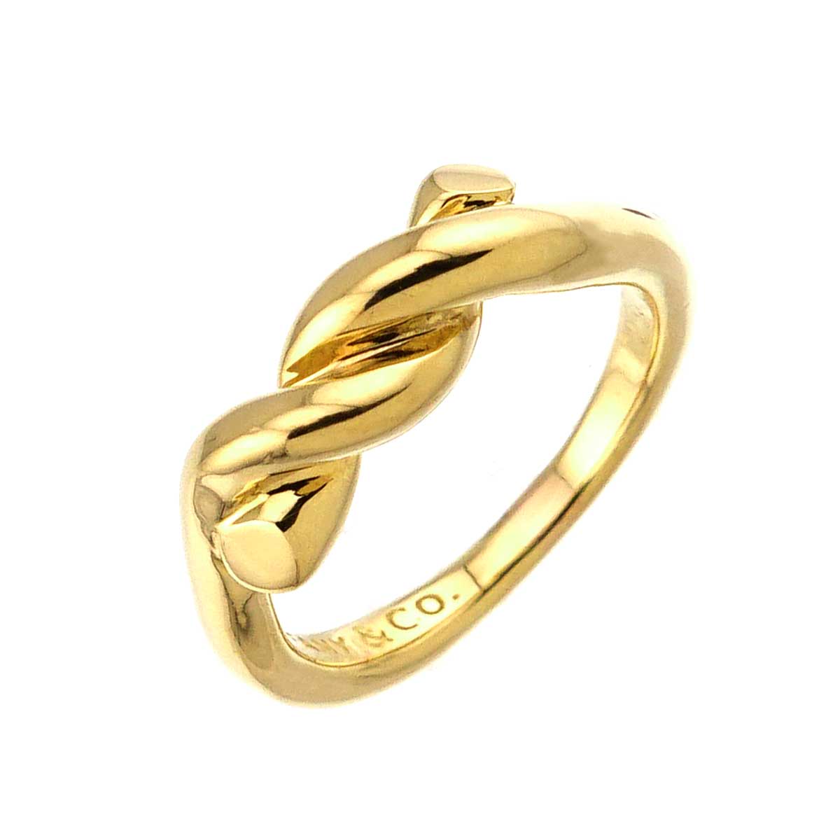 Twist knot Ring 18K Yellow Gold 750 size4.75-5(US)