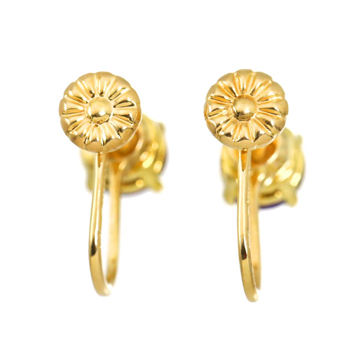 Amethyst Earrings 18K 14K Yellow Gold 750 585