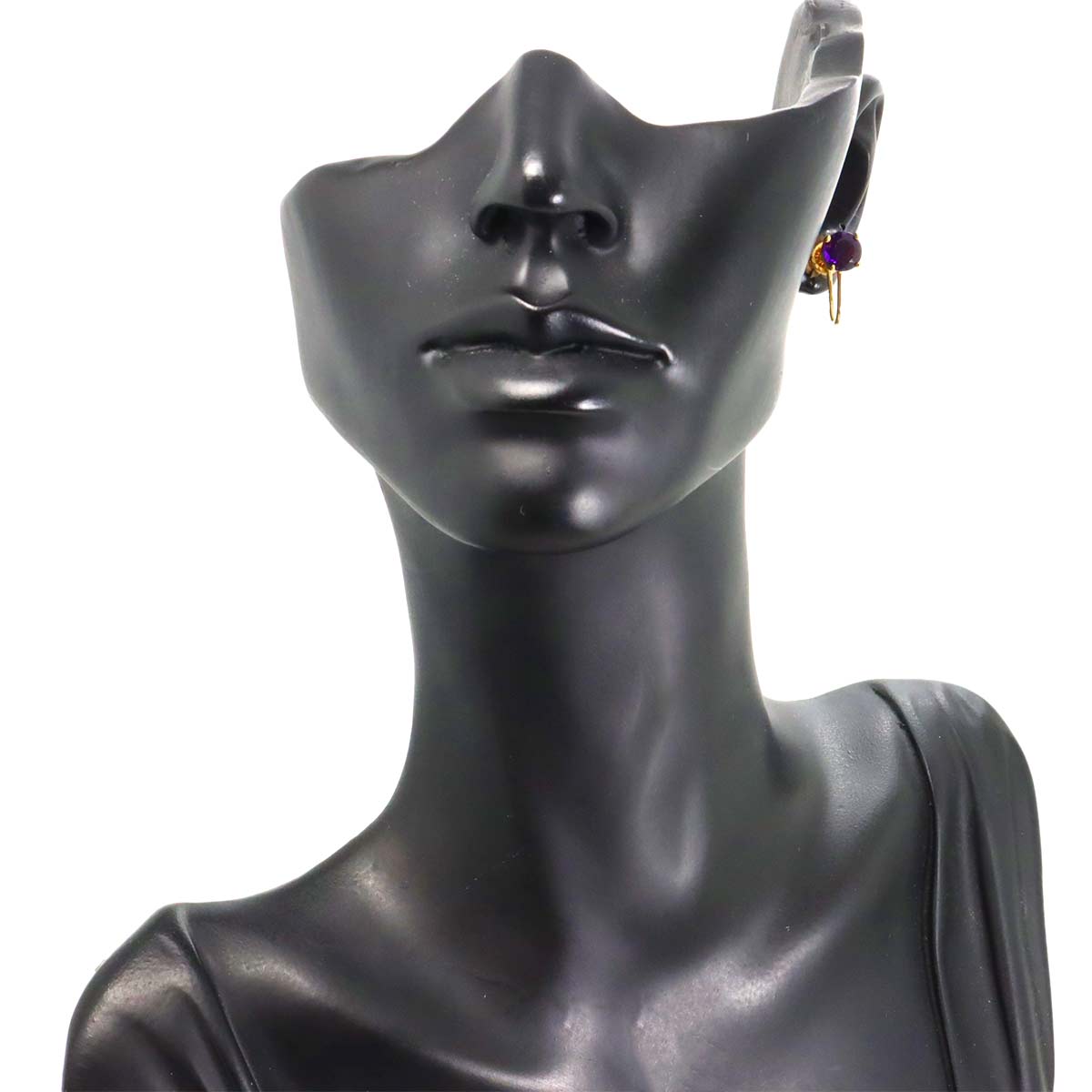 Amethyst Earrings 18K 14K Yellow Gold 750 585