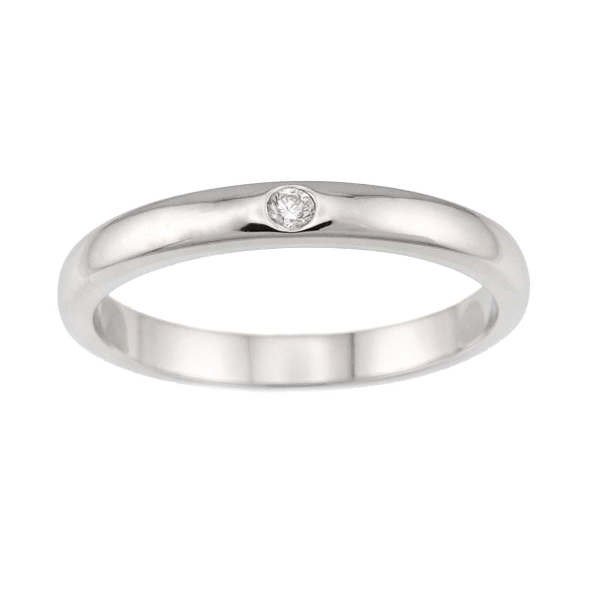 Stacking Band Ring Diamond 1P Platinum Size6(US)