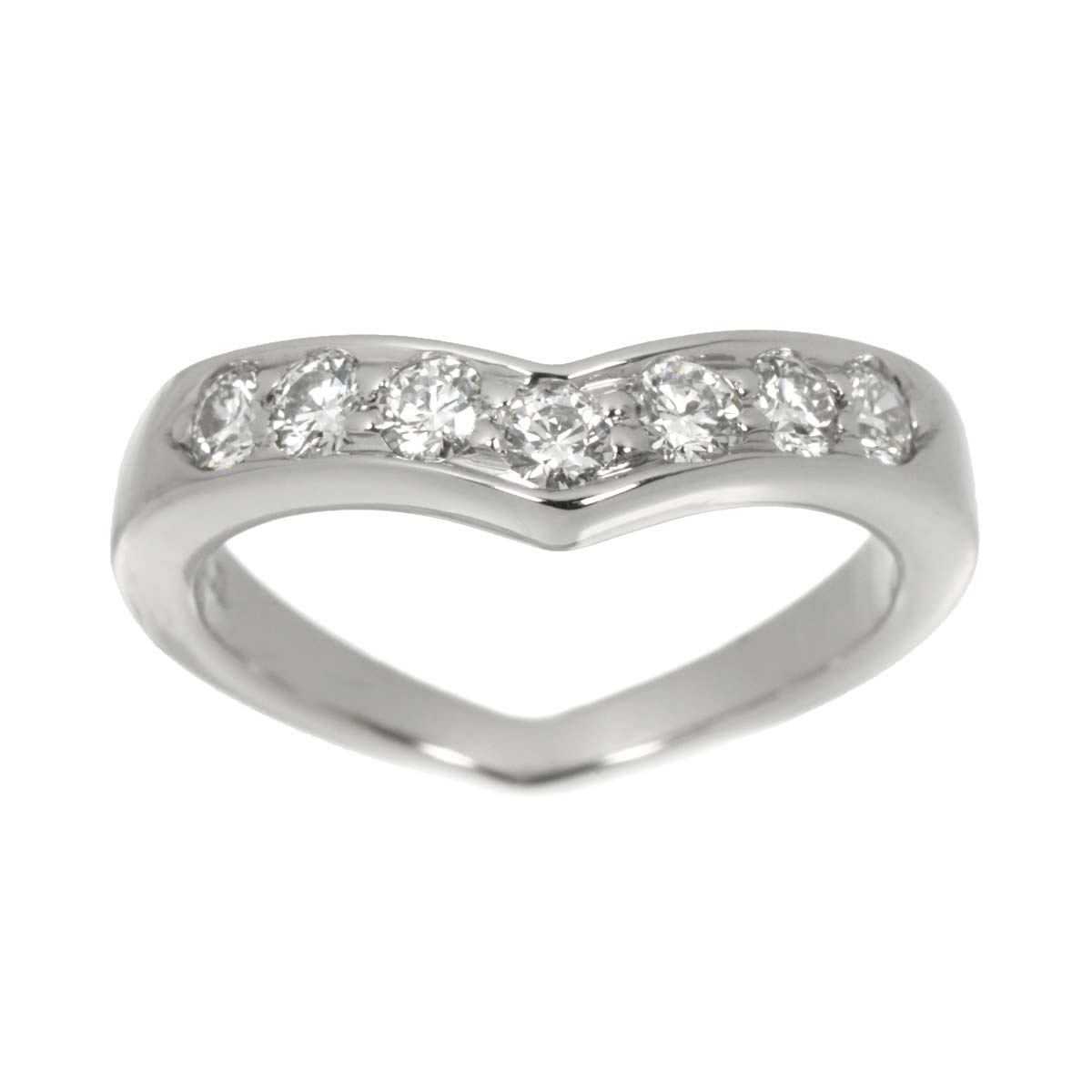 V Band Diamond Ring Platinum size4.5(US)