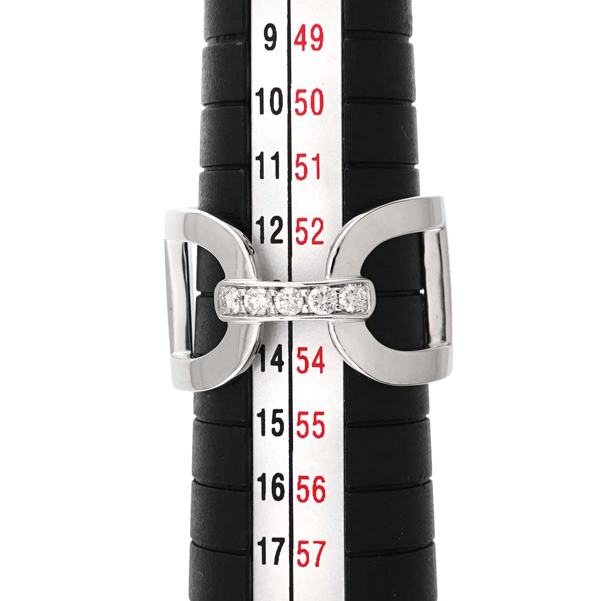 Diamond Ring K18 White Gold 750 Size6.5-6.75(US)